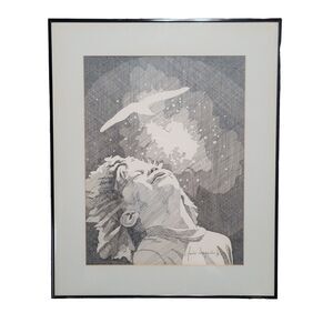 Andre Desjardins 1976 "Childlike Wonder" Print Professionally Matted Framed